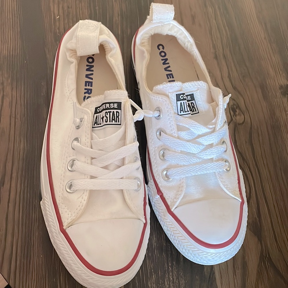 Womens white Converse all star shoreline slip size 6.5